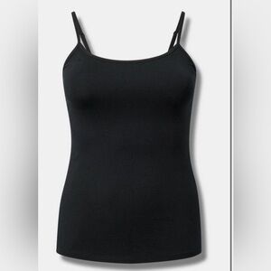 Torrid Foxy Cami 3X Deep Black Stretch Cotton Layering Tank NWT Plus Size